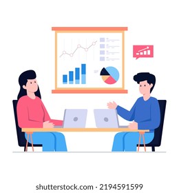Ilustración de diseño única de la presentación gráfica