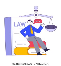 Ilustración de diseño único de la ley 