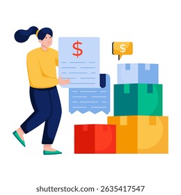 A unique design illustration of logistic invoice