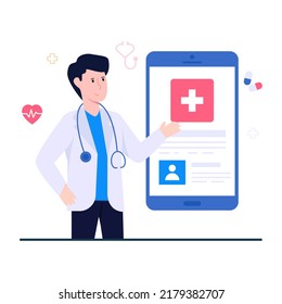 Unique Design Illustration Mobile Healthcare App