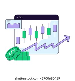 A unique design illustration of online data analytics