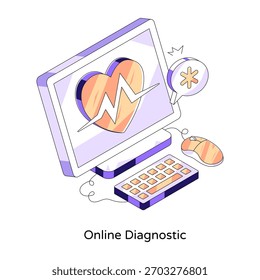 A unique design illustration of online diagnostics