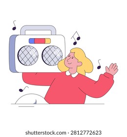 A unique design illustration of radio 
