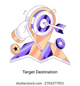 Unique design illustration of target location