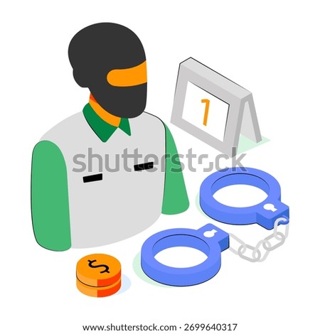 Unique design illustration of thief 