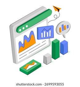 Una ilustración de diseño único de infografía de Web 