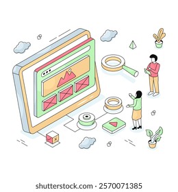 Unique design illustration of web landscape