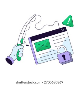 Unique design illustration of web phishing