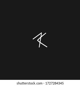 Unique design letter K logo vector icon symbol in minimalist font