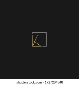 Einzigartiger Designbuchstabe K Logo Vektor Symbol in minimalistischer Schriftart