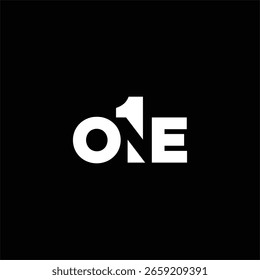 Icono de logotipo de diseño único Carta creativa UNO y 1