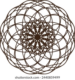 Diseño único con estilo de la naturaleza, patrón dibujado a mano, plantilla de Mandala para la decoración de la página