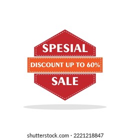 unique design promotional tag labels to promote your products with the theme of super sale up to 60%