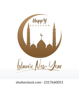 Unique design of social media feeds for Islamic New Year celebrations or 1 Muharram