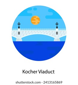 A unique design vector of bridge 
