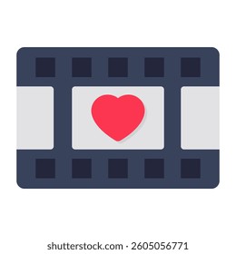A unique design vector of romantic film reel