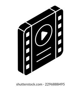 Un vector de diseño único de carrete de vídeo 