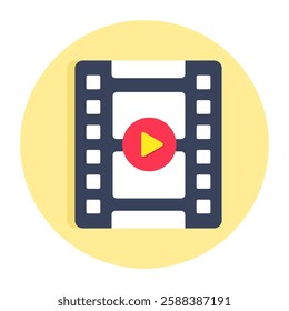 A unique design vector of video reel