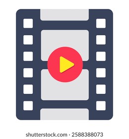 A unique design vector of video reel