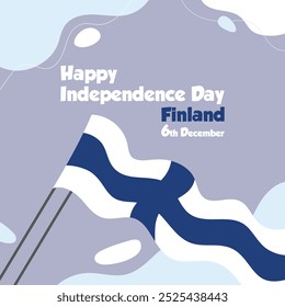 Diseños únicos para los puestos y Anuncios del Día de la Independencia de Finlandia