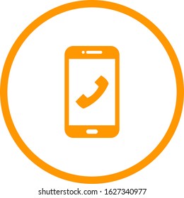 Unique Dial Call Vector Glyph Icon