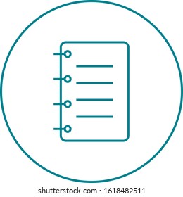 Unique Diary Vector Line Icon