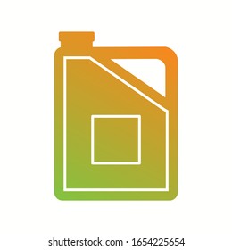 Unique Diesel Can Vector Glyph Icon