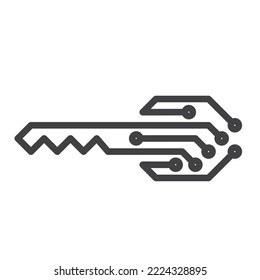 unique digital encryption key icon