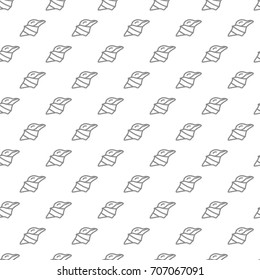 Unique digital shells seamless pattern with various icons and symbols on white background flat vector illustration