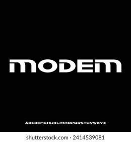 unique display and elegant alphabet font vector