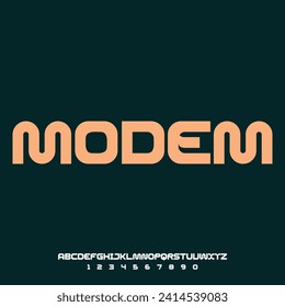 unique display and elegant alphabet font vector