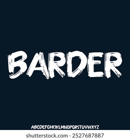 unique display font vector alphabet set