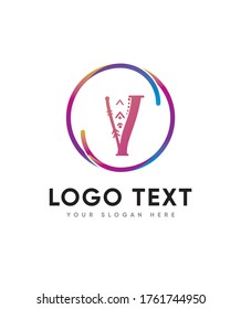 Unique display initial letter type V logo template, Vector logo for business and company identity 