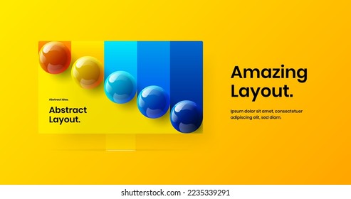 Unique display mockup landing page concept. Colorful web project vector design layout.