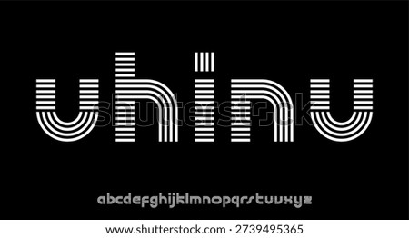 unique display and modern alphabet font vector set