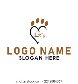 Unique  Dog sign logo design with vector format.