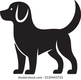 Ilustración vectorial única de la silueta del perro | Arte moderno del perro, Colección de dibujo y perro aislado