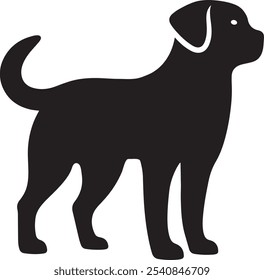 Unique Dog Silhouette Vector Illustration | Modern Dog Art, Drawing Collection and dog isolated
