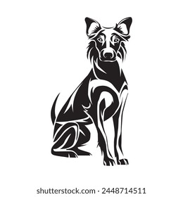 unique dog vector design drawing