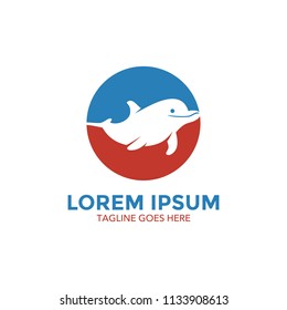 Unique dolphin logo template. vector. editable. simple shape. minimalist color. memorable