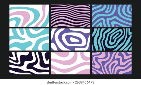 Unique doodle art with layered colors and retro flair, perfect for stationery, wrapping, or bold illustrations.