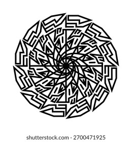 Unique Doodle Circle Mandala Art Illustration