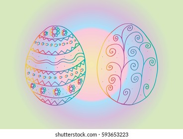 Unique doodle easter egg