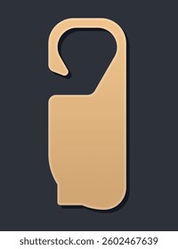 Unique door hanger tag shape available for creative design purposes and projects