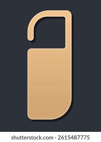Unique door hanger tag shape available for creative design purposes and projects