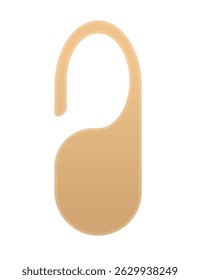 Unique door hanger tag shape available for creative design purposes and projects