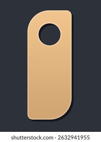 Unique door hanger tag shape available for creative design purposes and projects