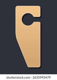 Unique door hanger tag shape available for creative design purposes and projects