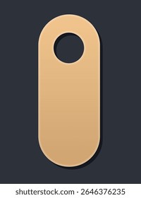 Unique door hanger tag shape available for creative design purposes and projects