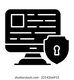 A unique download icon of computer security